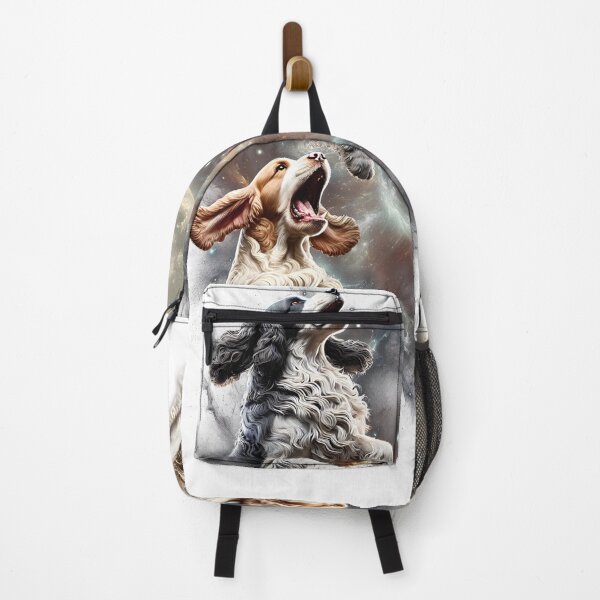Item preview, Clumber Spaniel Howling Moon Lover Dog designed and sold by MosaikkiArt.