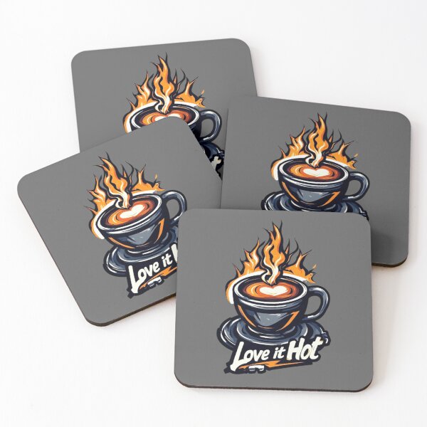 Item preview, Love It Hot Coffee Logo | Mechanical Steam Gears Flame Cup Barista Design 02 designed and sold by Shift-Bloom.