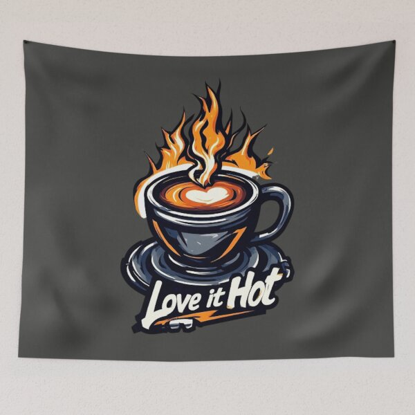 Item preview, Love It Hot Coffee Logo | Mechanical Steam Gears Flame Cup Barista Design 02 designed and sold by Shift-Bloom.