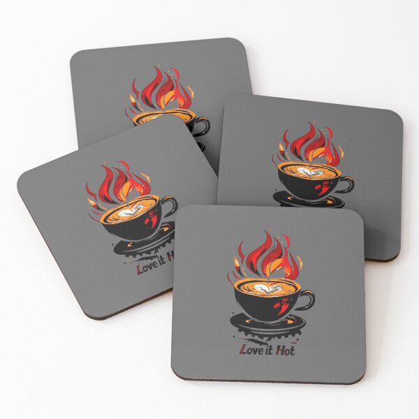 Item preview, Love It Hot Coffee Logo | Mechanical Steam Gears Flame Cup Barista Design 01 designed and sold by Shift-Bloom.
