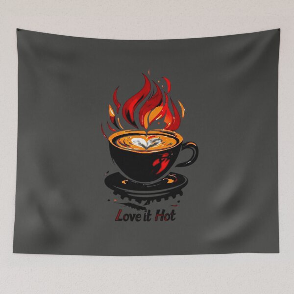 Item preview, Love It Hot Coffee Logo | Mechanical Steam Gears Flame Cup Barista Design 01 designed and sold by Shift-Bloom.