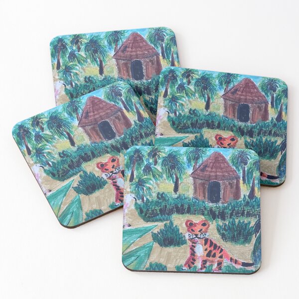 Item preview, Wild Tiger in a Tropical Lanscape designed and sold by Aquamarineelle.