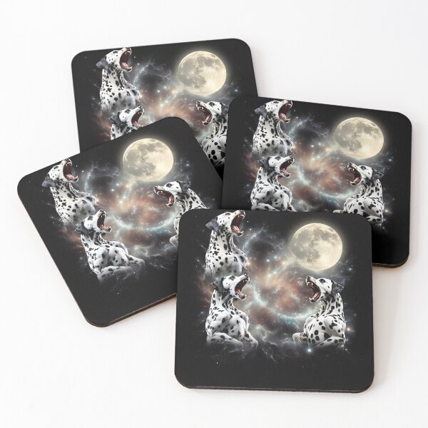 Item preview, Dalmatian Howling Moon Lover Dog designed and sold by MosaikkiArt.