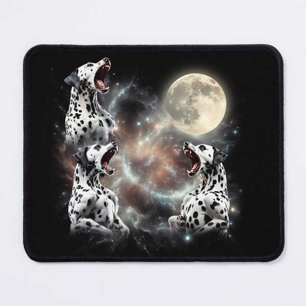 Item preview, Dalmatian Howling Moon Lover Dog designed and sold by MosaikkiArt.