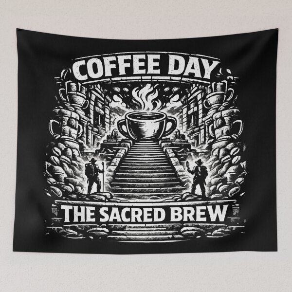 Item preview, The Sacred Brew National Coffee Day Temple Sanctuary designed and sold by irfanshikh.