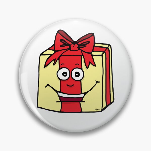 Artikelvorschau, Niedlicher Aufkleber für eine fröhliche Geschenkbox | Lustiger Cartoon für Geburtstags- und Weihnachtsgeschenke entworfen und verkauft von MyxaART.