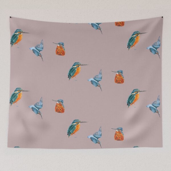 Item preview, Three Kingfishers: Acrylic Painted designed and sold by Charlotte's Shop of Bird Stuff.