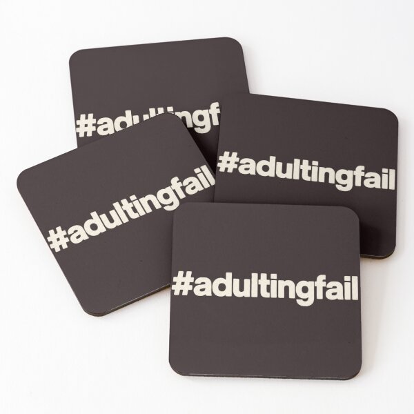 Item preview, #adultingfail Funny Hashtag Statement T-Shirt designed and sold by Print Finds.