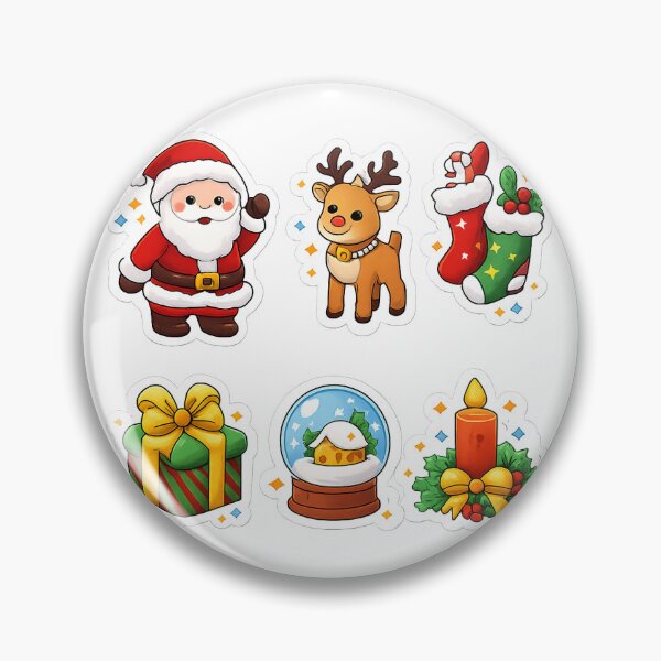 Item preview, Cute Christmas Cartoon Sticker Collection designed and sold by silver moon creations.