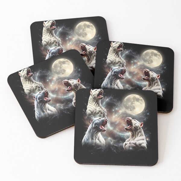 Item preview, Dogo Argentino Howling Moon Lover Dog designed and sold by MosaikkiArt.
