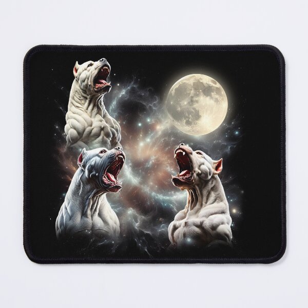 Item preview, Dogo Argentino Howling Moon Lover Dog designed and sold by MosaikkiArt.