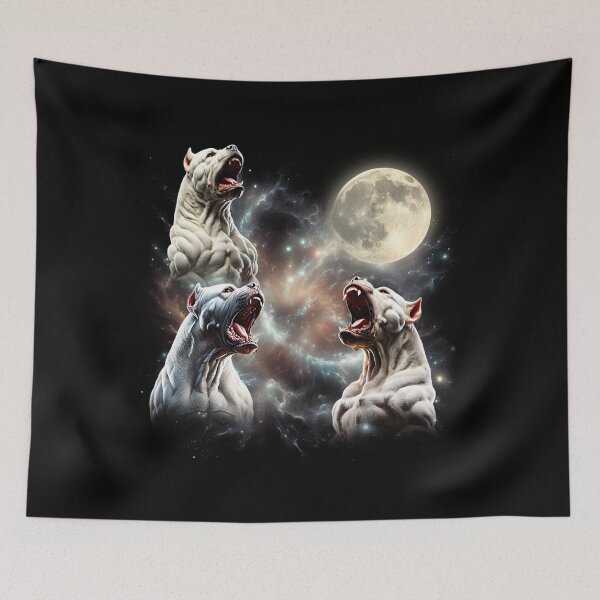 Item preview, Dogo Argentino, Perro Amante de la Luna Aullante designed and sold by MosaikkiArt.