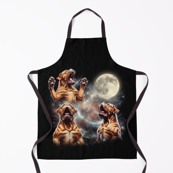 Item preview, Dogue de Bordeaux Howling Moon Lover Dog designed and sold by MosaikkiArt.