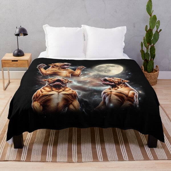 Item preview, Dogue de Bordeaux Howling Moon Lover Dog designed and sold by MosaikkiArt.