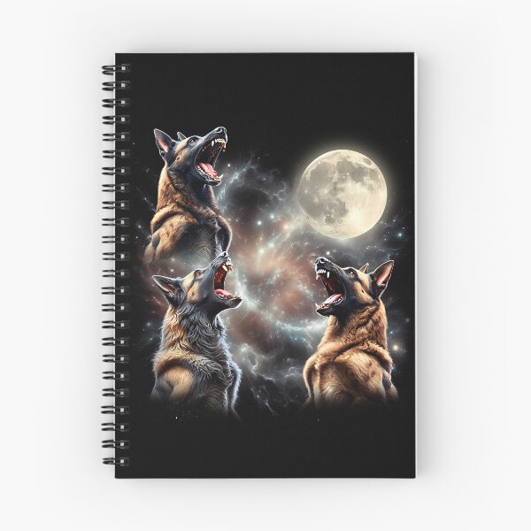 Item preview, Dutch Shepherd Howling Moon Lover Dog designed and sold by MosaikkiArt.
