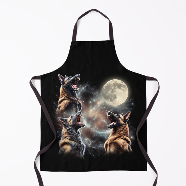 Item preview, Dutch Shepherd Howling Moon Lover Dog designed and sold by MosaikkiArt.