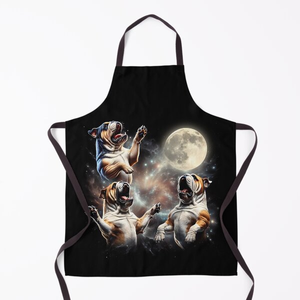 Item preview, English Bulldog Howling Moon Lover Dog designed and sold by MosaikkiArt.