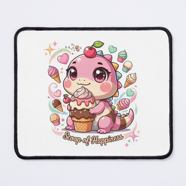 Item preview, Scoop of Happiness Kawaii Baby Dinosaur Ice Cream T-Shirt – Cute Pastel Dessert Art Gift for Kawaii Lovers & Sweet Treat Fans designed and sold by GemBob Creations.