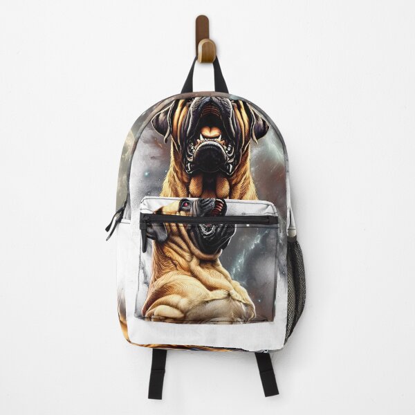 Item preview, English Mastiff Howling Moon Lover Dog designed and sold by MosaikkiArt.