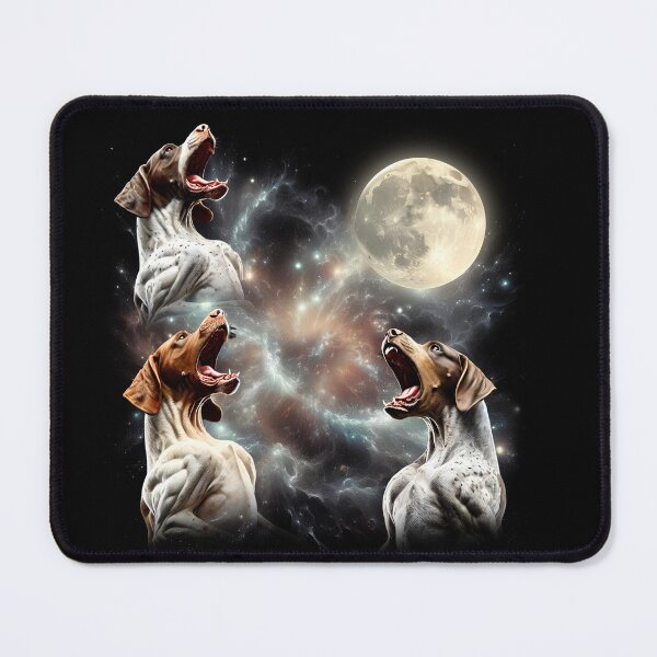 Item preview, English Pointer Howling Moon Lover Dog designed and sold by MosaikkiArt.