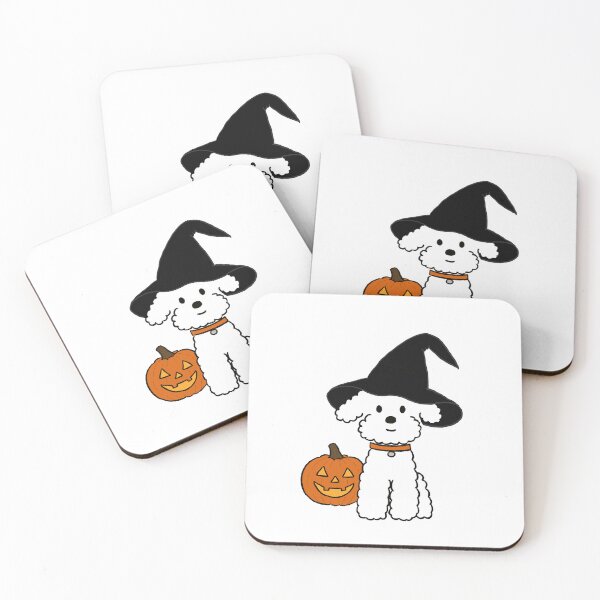 Item preview, Halloween Poodle Witch with Jack-O’-Lantern designed and sold by pinkystickstore.