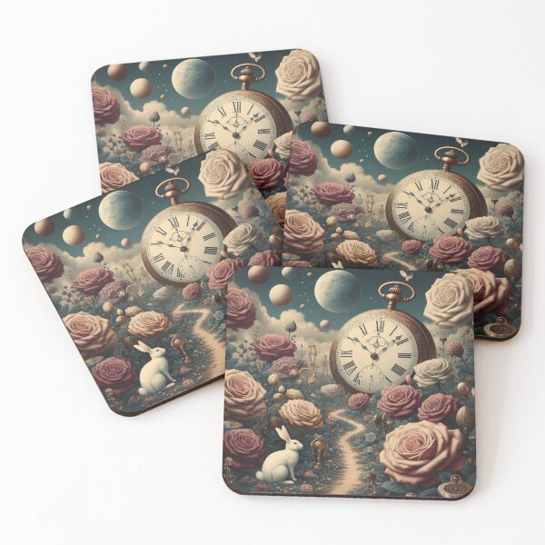 Item preview, Surreal Wonderland Rabbit – Cosmic Time Fantasy Art designed and sold by Dogandesighn.