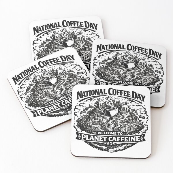 Item preview, Welcome to Planet Caffeine National Coffee Day Alien Colony designed and sold by irfanshikh.