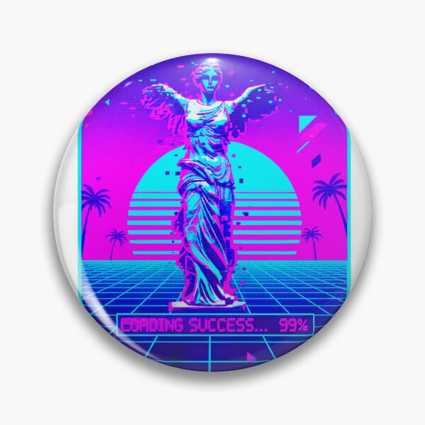 Artikelvorschau, Neoklassische Vaporwave-Flügelstatue – Synthwave-Gitter entworfen und verkauft von A E S T H E T A T A G.