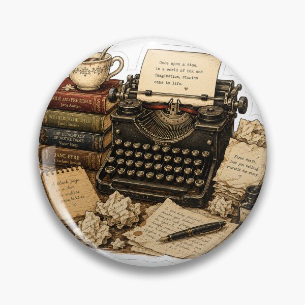 Item preview, Vintage Typewriter Writer's Desk designed and sold by InkPixell.