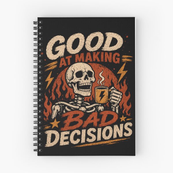 Item preview, Good At Making Bad Decisions Skull Humor Coffee Drinker designed and sold by HumansStuck12.