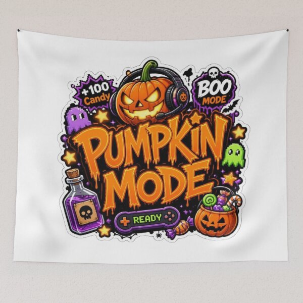 Item preview, PUMPKIN MODE Graffiti Sticker PNG | Cute Halloween Graphic Design | Spooky Autumn Vinyl Decal | Kawaii Fall Aesthetic Laptop Sticker designed and sold by Stylestickers55.