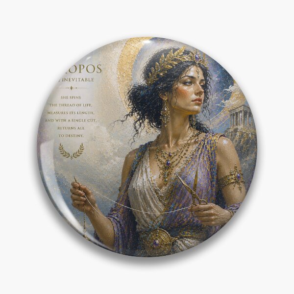Item preview, Greek Goddess Atropos painting designed and sold by GalleryKauffeld.
