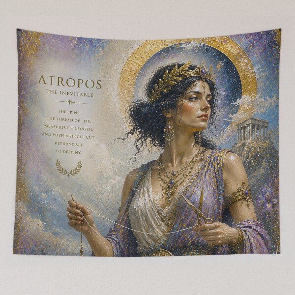 Item preview, Greek Goddess Atropos painting designed and sold by GalleryKauffeld.