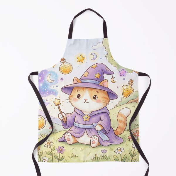 Item preview, Cute wizard cat watercolor cozy halloween designed and sold by Softie Sticker Studio.