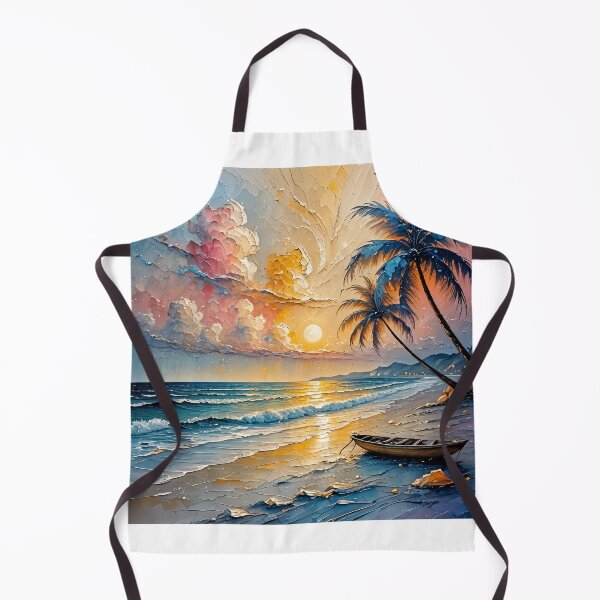 Item preview, Oil painting of a tropical beach designed and sold by Chi261.