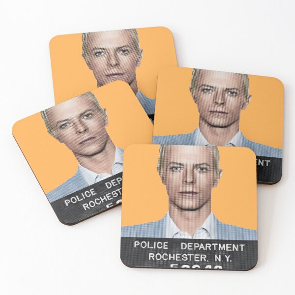 Item preview, Bowie Mugshot Original Custom Vintage Music Poster Wall Art designed and sold by Cool Robot Bro..