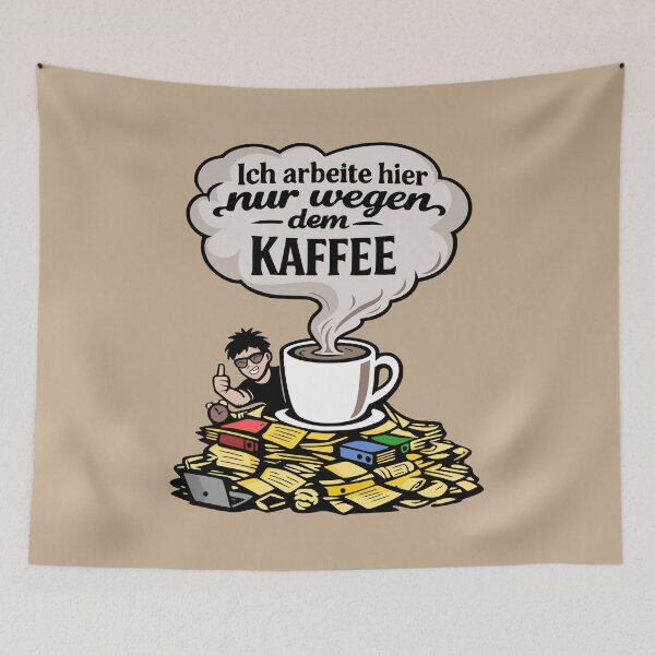 Item preview, I only work for the coffee. Funny motif designed and sold by Pommes im Bett.