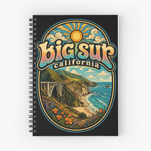 Item preview, Big Sur California Retro Trippy Art Travel designed and sold by TomFrontierArt.