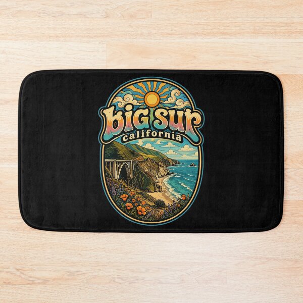 Item preview, Big Sur California Retro Trippy Art Travel designed and sold by TomFrontierArt.