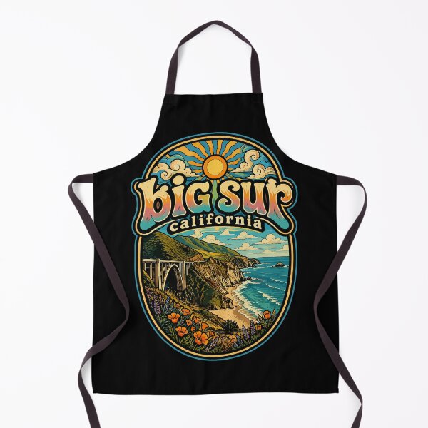 Item preview, Big Sur California Retro Trippy Art Travel designed and sold by TomFrontierArt.