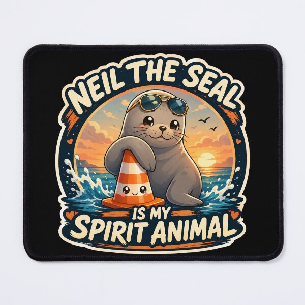 Item preview, Neil the Seal is My Spirit Animal designed and sold by SMARTKIT DESIGNAGENCY.