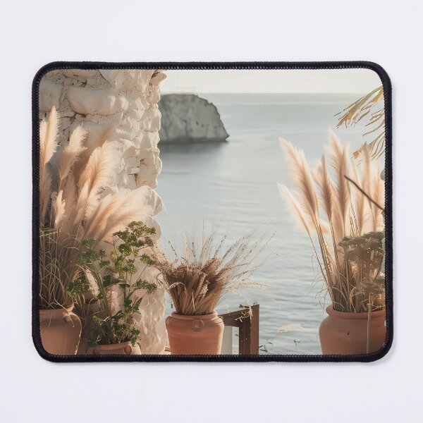 Item preview, Boho Coastal Archway Ocean View Terrace Wall Art designed and sold by Emberearth.