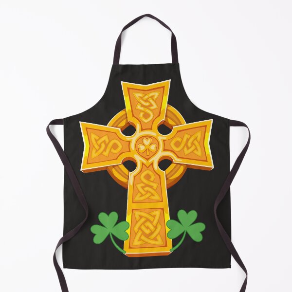 Item preview, Decorative Golden Celtic cross with two shamrocks designed and sold by photoart1854.