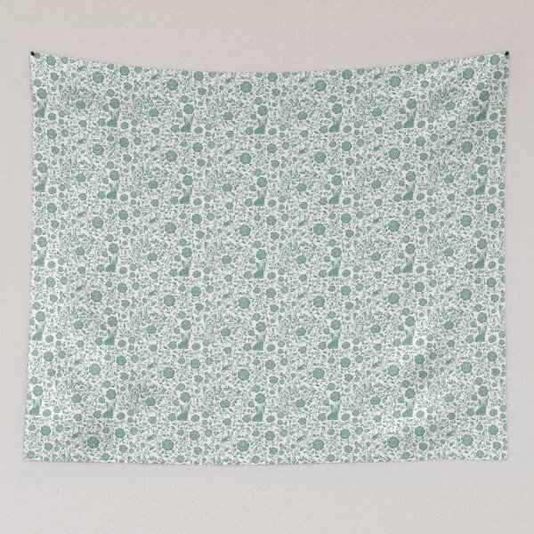 Item preview, Yorkshire Terrier Floral Pattern | Elegant Botanical Dog Design Green designed and sold by WildLakePatterns.