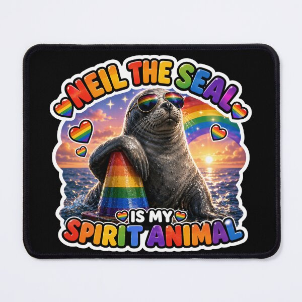 Item preview, Neil the Seal is My Spirit Animal designed and sold by SMARTKIT DESIGNAGENCY.