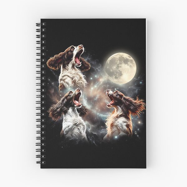 Item preview, English Springer Spaniel Howling Moon Lover Dog designed and sold by MosaikkiArt.