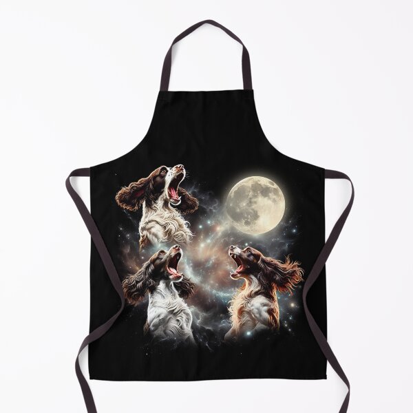Item preview, English Springer Spaniel Howling Moon Lover Dog designed and sold by MosaikkiArt.