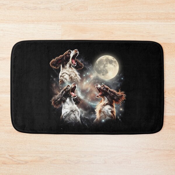 Item preview, English Springer Spaniel Howling Moon Lover Dog designed and sold by MosaikkiArt.