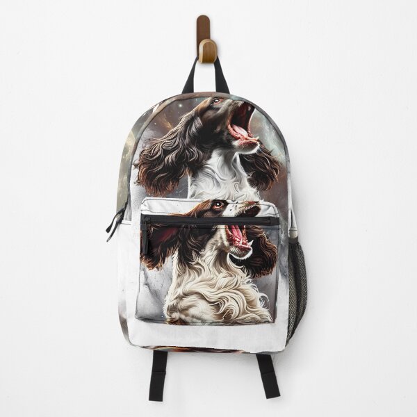Item preview, English Springer Spaniel Howling Moon Lover Dog designed and sold by MosaikkiArt.