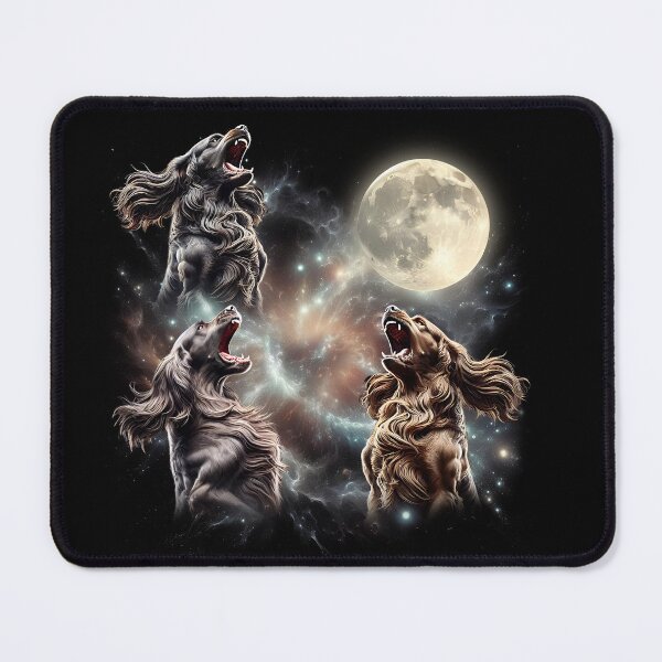 Item preview, Field Spaniel Howling Moon Lover Dog designed and sold by MosaikkiArt.